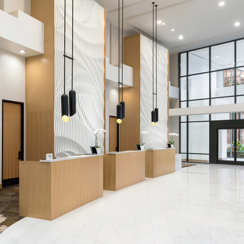 Hongye Furniture Group Co., Ltd | Hotel Lobby Furniture HBA Interior Design Hongye Furniture Group Co., Ltd | Hotel Lobby Furniture HBA Interior DesignReception Desk