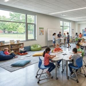 Hongye Furniture Group Co., Ltd | Education Library Furniture Commercial School Book RackK-12 Classroom Furniture