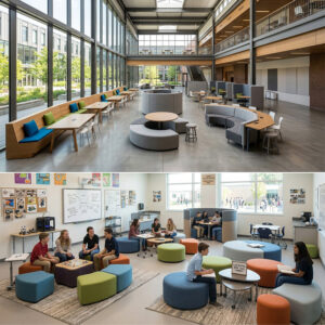 Hongye Furniture Group Co., Ltd | Education Library Furniture Commercial School Book RackCollaborative Seating
