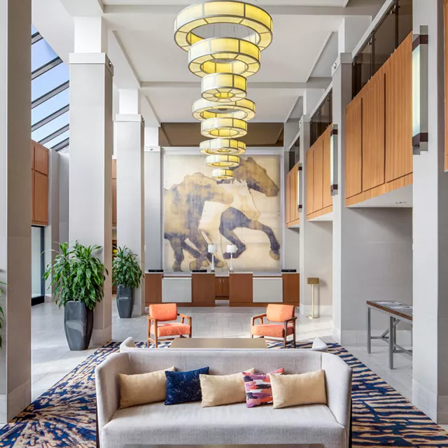 Hongye Furniture Group Co., Ltd | 5 Hospitality Furniture Trends for 2026 | Hongye Furniture NeoCon Preview  5 Star Hospitality Hilton Hotel Lobby Furniture