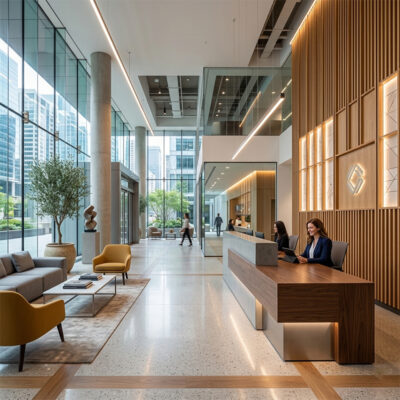 Hongye Furniture Group Co., Ltd | Bespoke Reception Solutions Modern Office Lobby Furniture DesignOffice Lobby Design