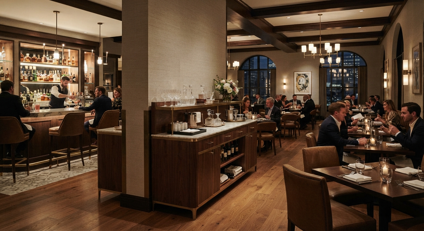 commercial-sideboards-walnut-credenza-marble-prep-top-hotel-dining-room-interior