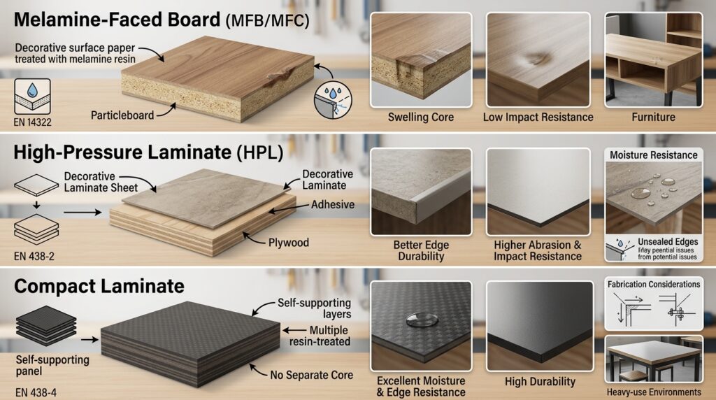 Hongye Furniture Group Co., Ltd | Melamine vs HPL vs Compact Laminate Table Tops: Which Survives Hotel Breakfast Rooms?Gemini_Generated_Image_5i3css5i3css5i3c